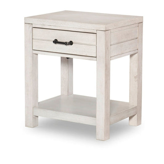 Woody, Grey Panel Open Nightstand