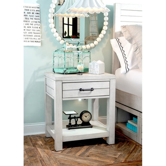 Woody, Grey Panel Open Nightstand