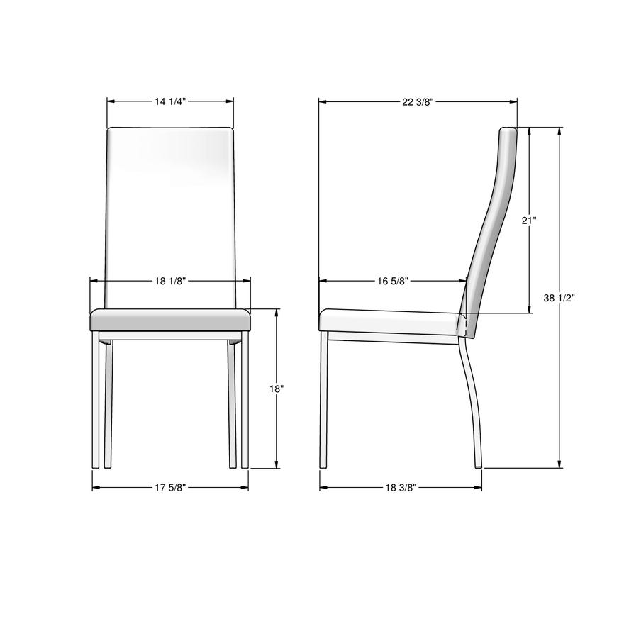 Dining chair dimension