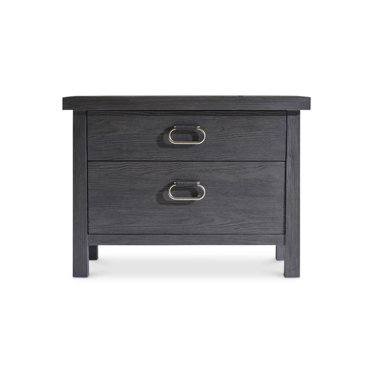Rianon Two Drawers Flat Cut Nightstand
