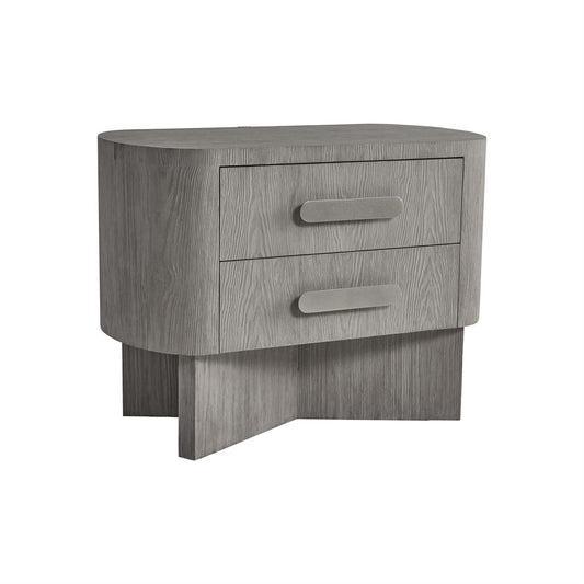 Rianon, Light, Two Drawers, Oval-shaped, Small Nightstand