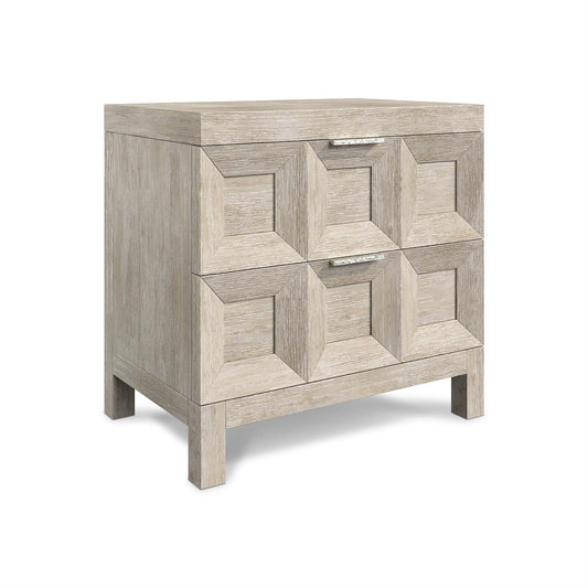 Rado Squares, Two Drawer Nightstand