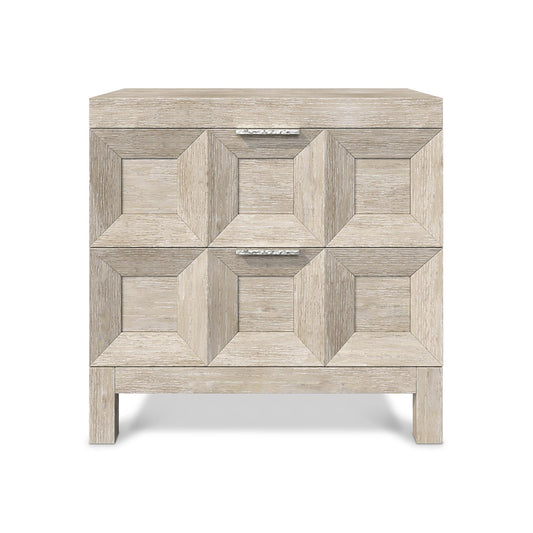 Rado Squares, Two Drawer Nightstand