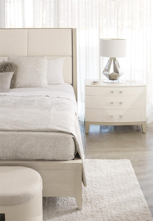 Aniom, Linear White, Large, Three drawers, Nightstand