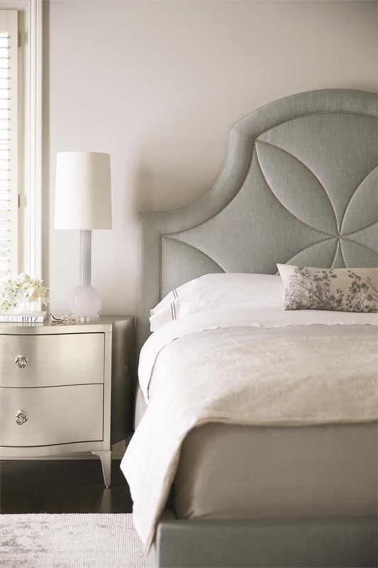 Alista, Two Drawers, Rose Handles, Angled, Nightstand