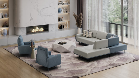 Regaso, Multi-Color Sectional Sofa