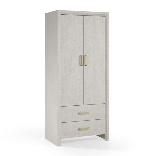 Clover, Italian 2-Door, 2 Drawers,  Wardrobe 31.5" (80H), Elegant Storage
