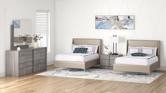 Barcelona, Wing Upholstered Bed #36