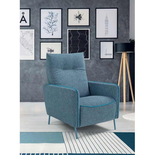 Notice, Blue Fabric Recliner
