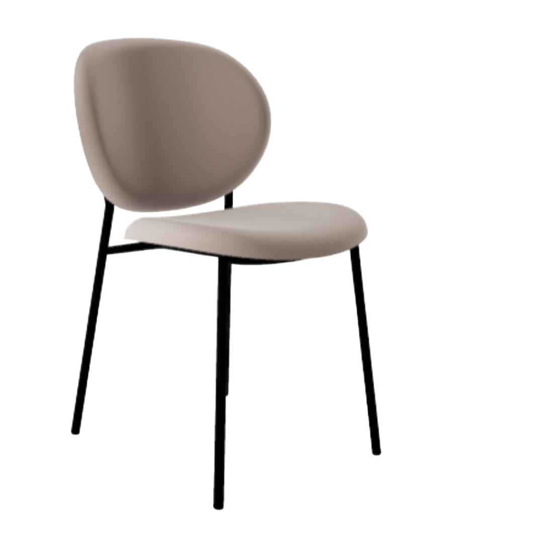 Inès Chair, Padded Seat and Backrest