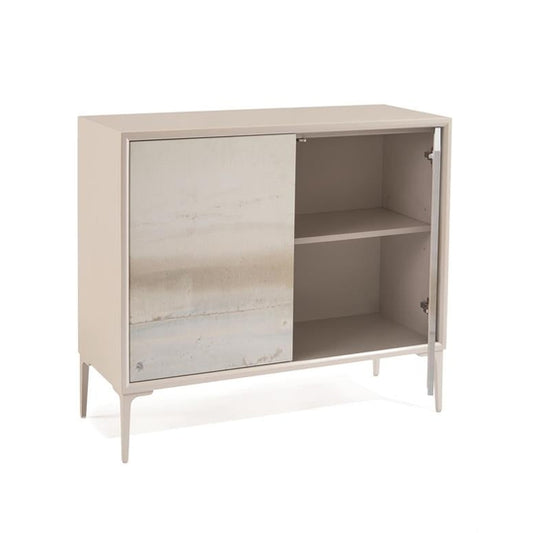 Soft Blue Two-Door Cabinet