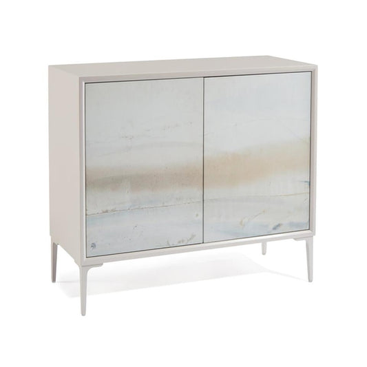 Soft Blue Two-Door Cabinet