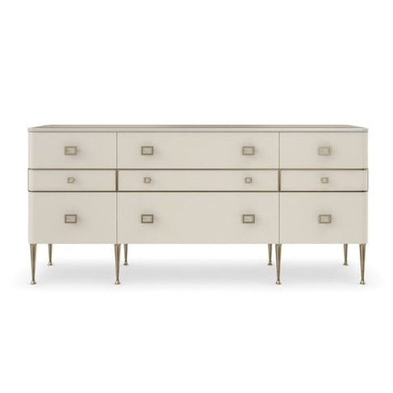 Show Call Nine Drawer Dresser With Glass Surface Living Quarters Show Call Nine Drawer Dresser With Glass Surface Living Quarters