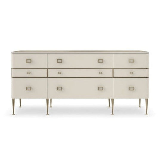 Show Call Nine Drawer Dresser With Glass Surface