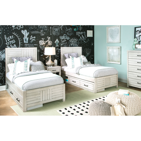 Woody, Grey Panel Bed, Twin Size