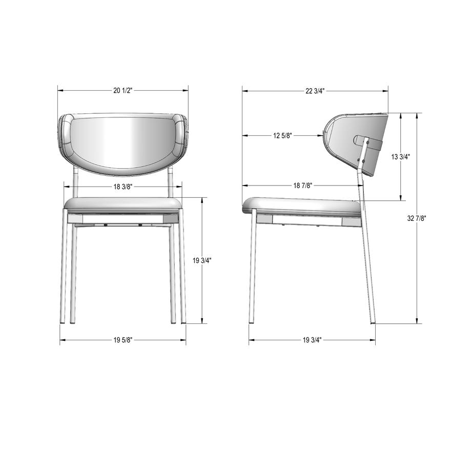 Chair product dimension 
