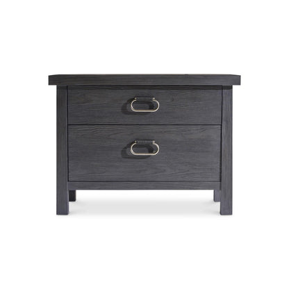Rianon Two Drawers Flat Cut Nightstand