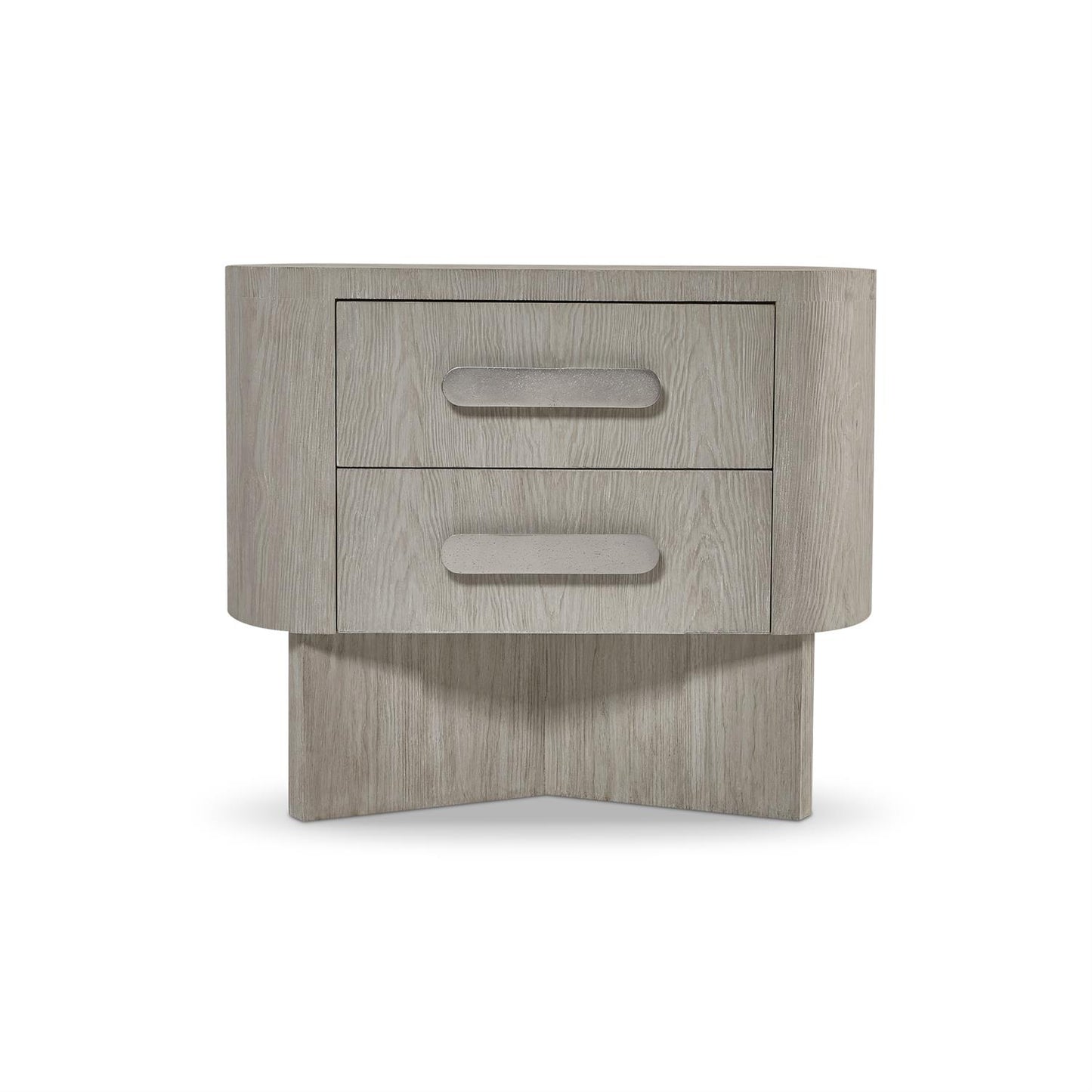 Rianon, Light, Two Drawers, Oval-shaped, Small Nightstand