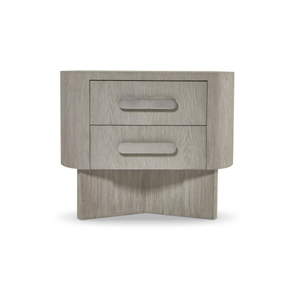 Rianon, Light, Two Drawers, Oval-shaped, Small Nightstand