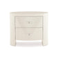 Aniom, Rounded, Linear White Two drawers Nightstand