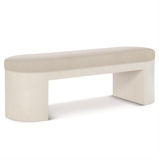 Xiom Linear White Upholstered  Bench