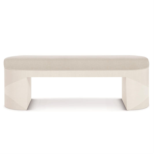 Xiom Linear White Upholstered  Bench