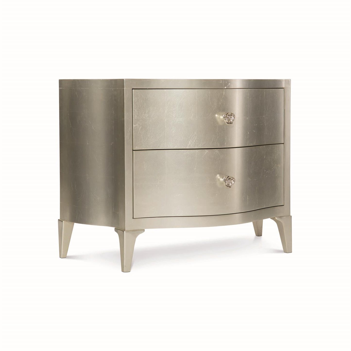 Alista, Two Drawers, Rose Handles, Angled, Nightstand