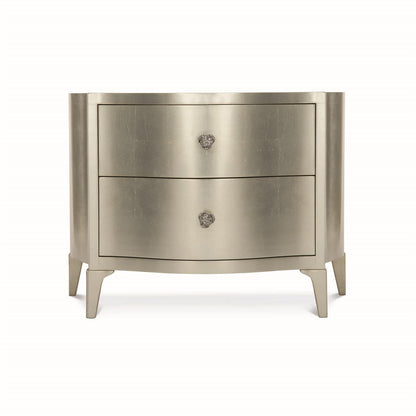 Alista, Two Drawers, Rose Handles, Angled, Nightstand