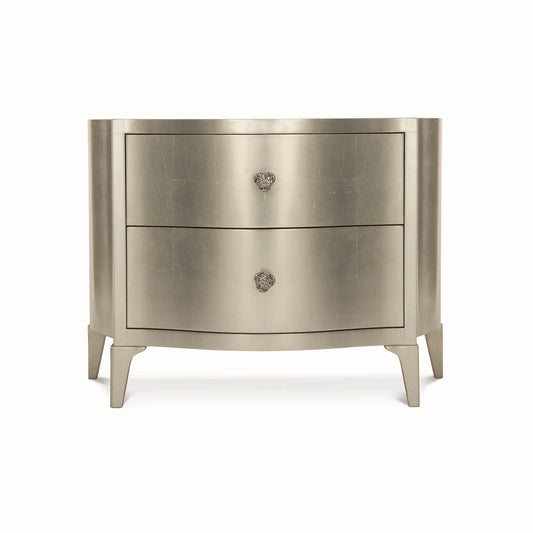 Alista, Two Drawers, Rose Handles, Angled, Nightstand