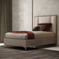 Olimpia Italian Bed – Luxurious Wood & Upholstered Frame, (44”, 48”, 54”)