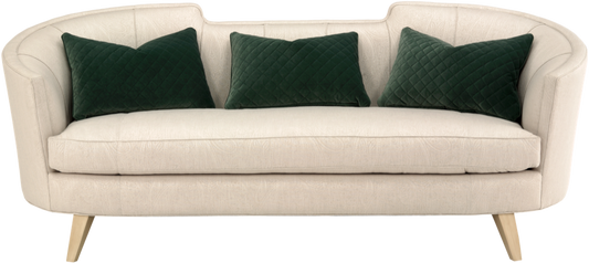 Curved Design Sofa with Angled Legs
