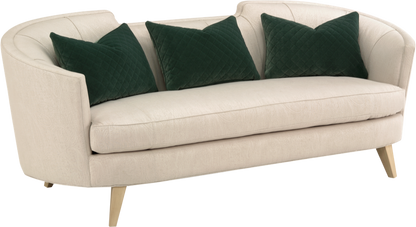 Curved Design Sofa with Angled Legs