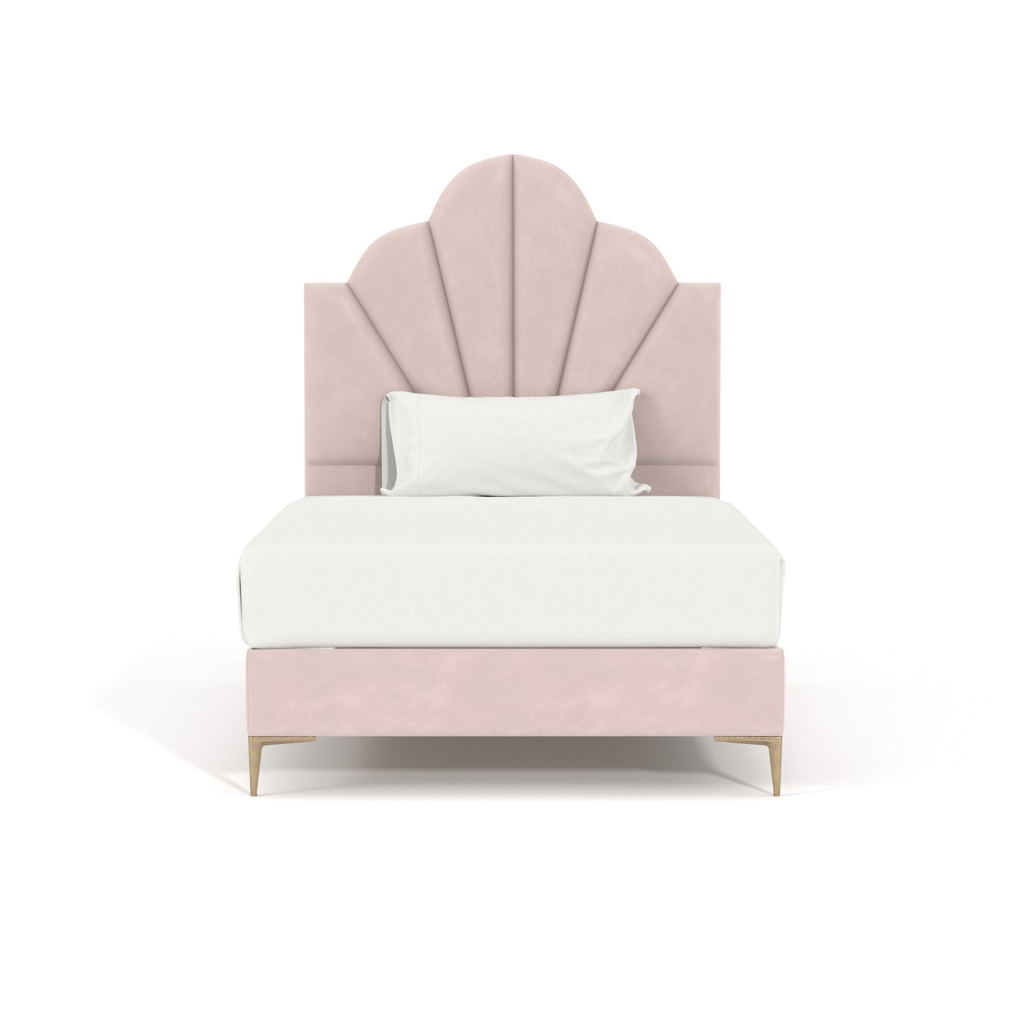 Glenda, Crowned Upholstered Bed, #322