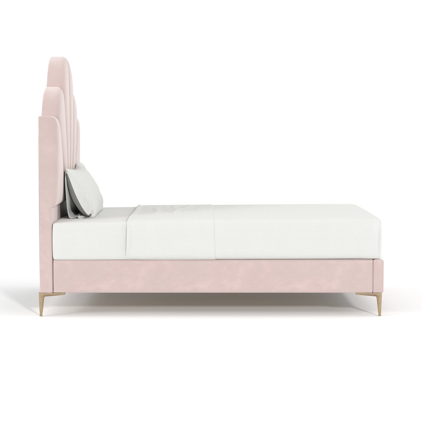 Glenda, Crowned Upholstered Bed, #322