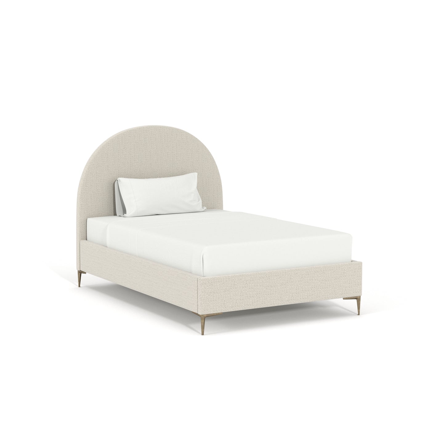 Rubi, Custom Upholstered Platform Bed with Arched Back, #325