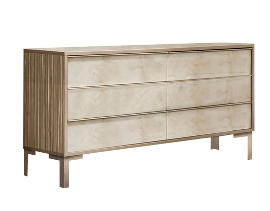 Luxe, Onyx Veneer, 6 Drawer Dresser