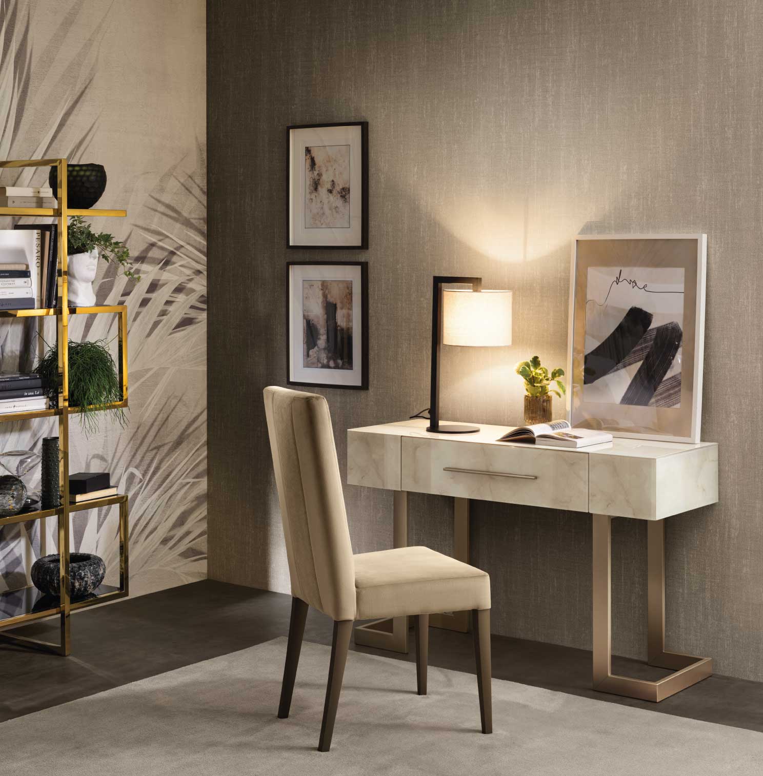 Lux, Onyx Veneer, Console , Dressing Table – Living Quarters Lux, Onyx Veneer, Console , Dressing Table – Living Quarters
