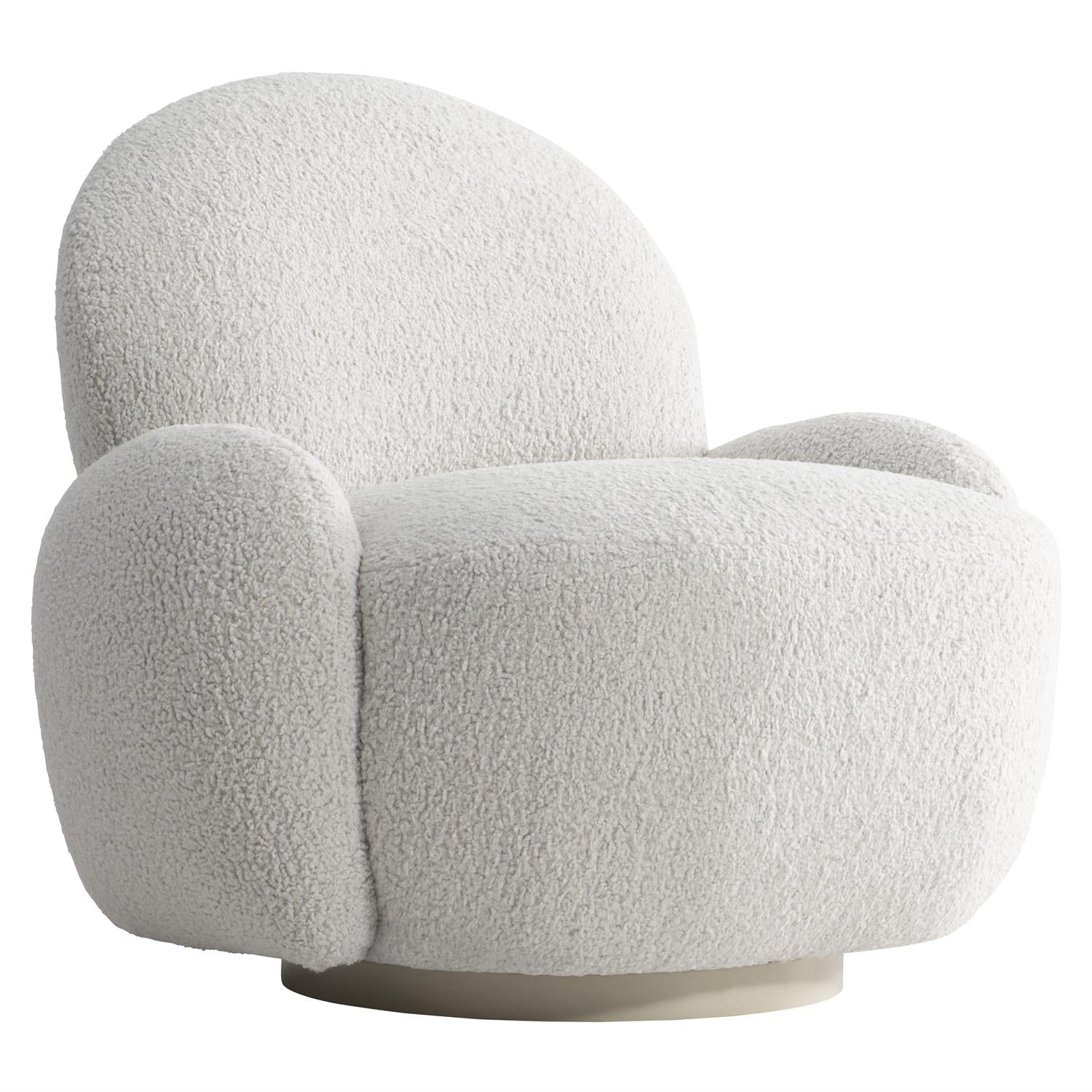 Rounded Fabric Swivel Chair