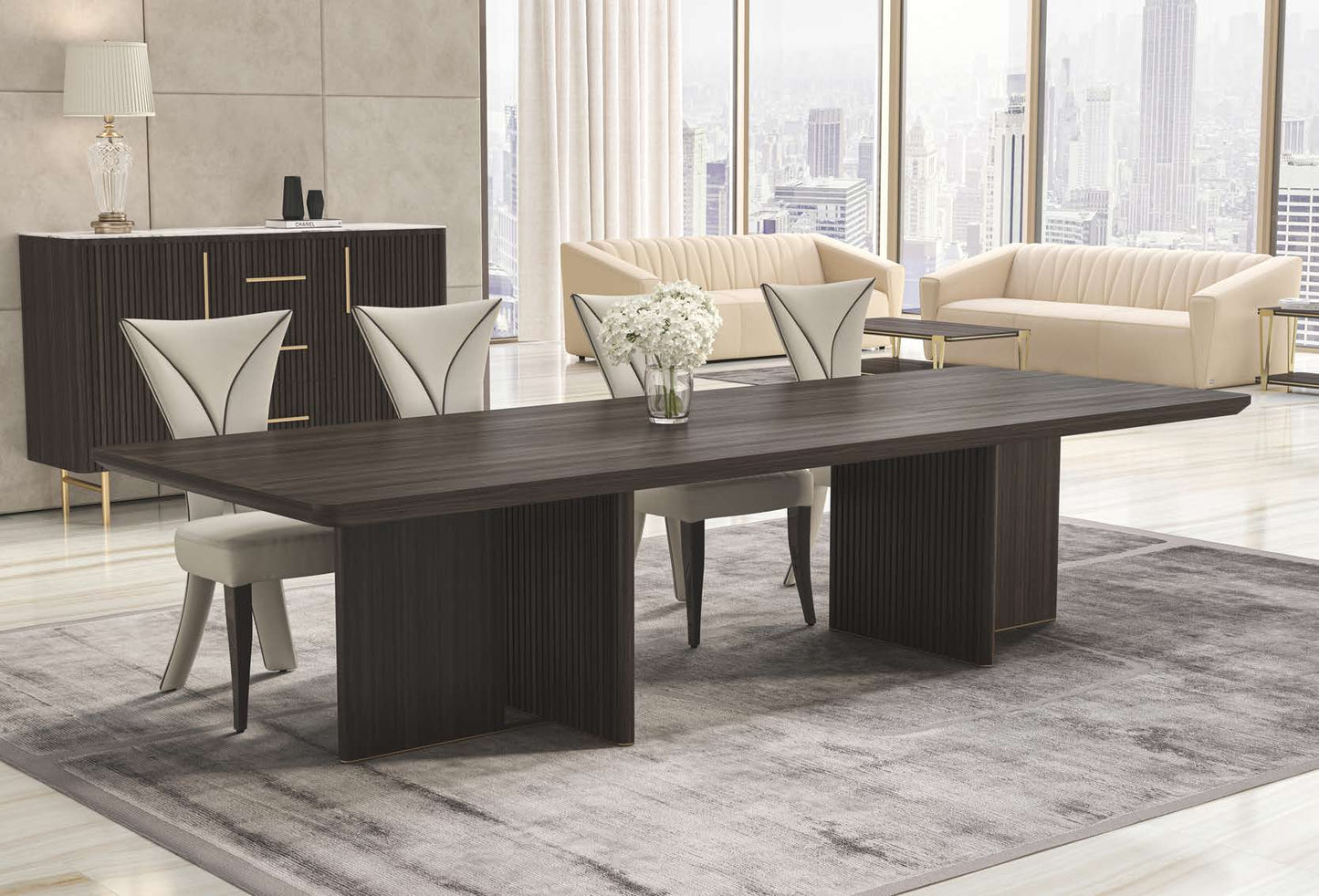 Pamela 10' Italian Dining Table 48"X 144"