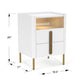 Augustus, Two Drawer, White Painted Finish, Nightstand S29, with Light