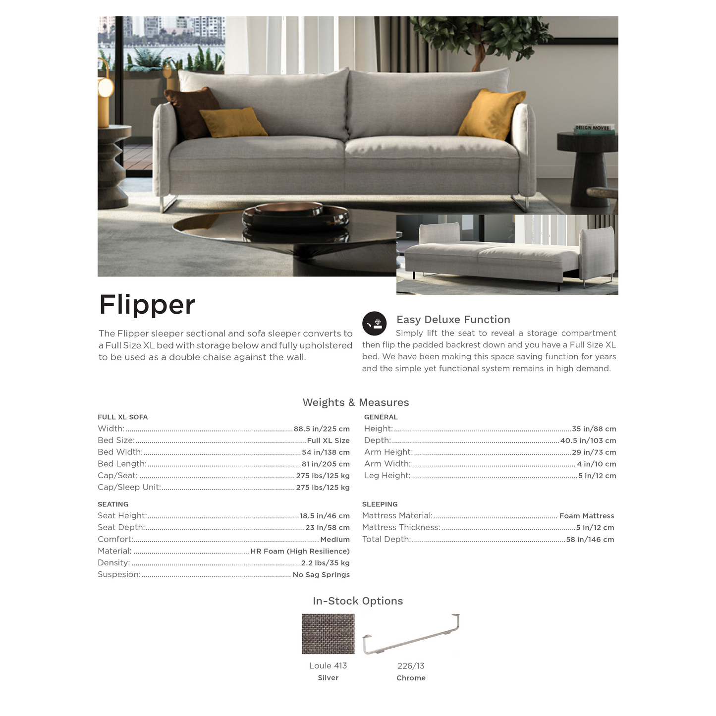 Flipper Easy Deluxe Sofa Bed