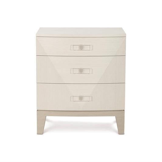 Aniom, Linear White, Small, Three drawers Nightstand