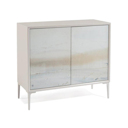 Soft Blue Two-Door Cabinet