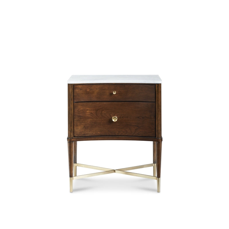 Broom Nightstand With Stone Top
